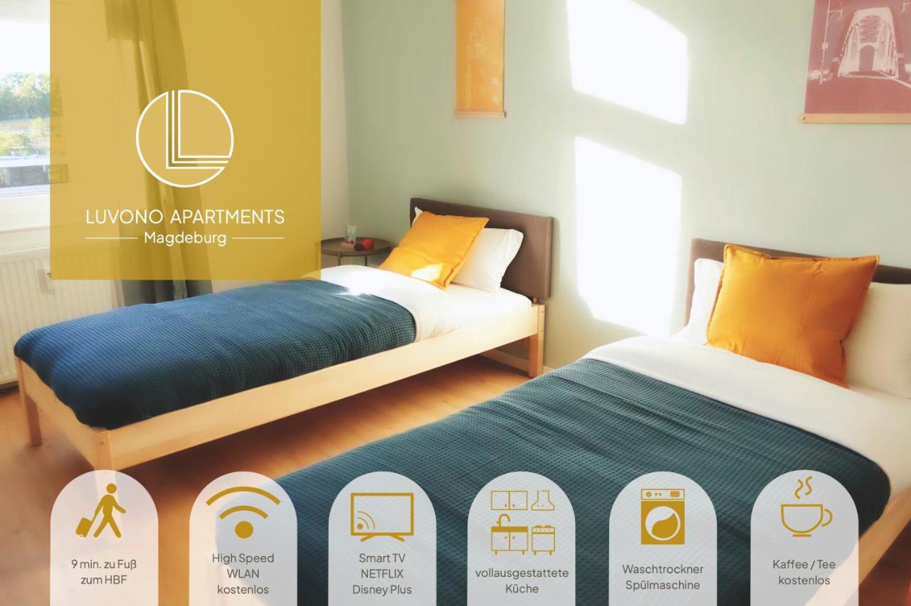 Luvono Apartments - 2 Schlafzimmer / Netflix / Disney+ Magdeburgo Exterior foto